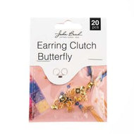 Earring Clutch Butterfly Gold 20 pcs  - 193