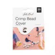 Crimp cover Bead Silver  20pcs - 196