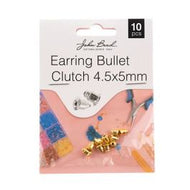 Earring Bullet Clutch 4.5x5mm Gold 10 pcs  - 213