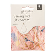 Earring Kite Gold 34 x 56mm 8pcs - 223