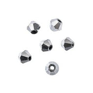 Crystal Lane 4mm Bicone 2-Strand 7in – Opaque Silver Iris