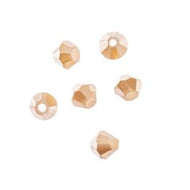 Crystal Lane 4mm Bicone 2-Strand 7in – Opaque Light Champagne Luster