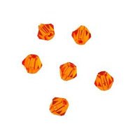 Crystal Lane 4mm Bicone 2-Strand 7in – Transparent Orange