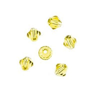 Crystal Lane 4mm Bicone 2-Strand 7in – Transparent Yellow