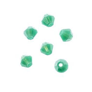 Crystal Lane 4mm Bicone 2-Strand 7in – Opaque Turquoise Green