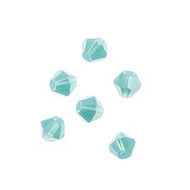 Crystal Lane 4mm Bicone 2-Strand 7in – Opaque Turquoise Blue