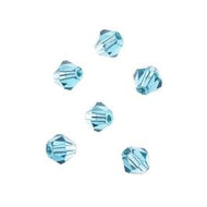 Crystal Lane 4mm Bicone 2-Strand 7in – Transparent Blue AB