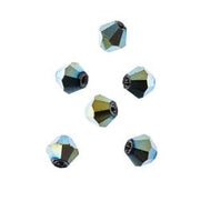 Crystal Lane 4mm Bicone 2-Strand 7in – Opaque Green Iris