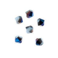 Crystal Lane 4mm Bicone 2-Strand 7in – Opaque Light Blue with Half Blue Iris