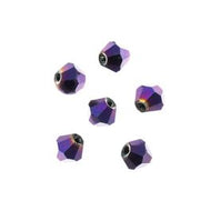 Crystal Lane 4mm Bicone 2-Strand 7in – Opaque Purple Iris
