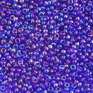 Size 10 Seed Beads - Transparent Iris Navy  (B34)