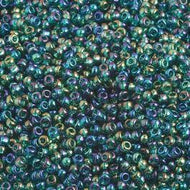 Size 10 Seed Beads - Transparent iris Green  (G22)