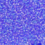Size 10 Seed Beads - Transparent Iris Ice Blue  (B35)