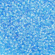 Size 10 Seed Beads - Transparent Iris Aqua (B44)