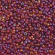 Size 10 Seed Beads - Transparent Iris Red (R12)