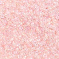 Size 10 Seed Beads - Transparent Light Pink Rainbow (PK03)