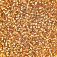 Size 10 Seed Beads - Silverlined Light Gold