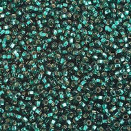 Size 10 Seed Beads - Silverlined Teal Green  (G29)