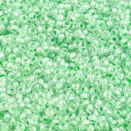 Size 10 Seed Beads - Colorlined Green  (G06)