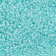 Size 10 Seed Beads - Colorlined Turquoise (B39)