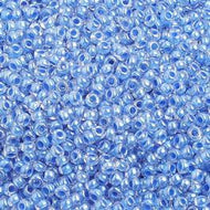 Size 10 Seed Beads - Colorlined Blue (B41)
