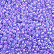 Size 10 Seed Beads - C/L Fuchsia Transparent Blue (P23)
