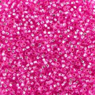 Size 10 Seed Beads - Silverlined Dyed Fuchsia (PK06)