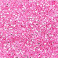 Size 10 Seed Beads - Silverlined Dyed Rose (PK16)