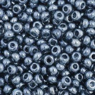 Size 11 Seed Beads - Transparent Black Diamond Luster  (BK07) - 25g Bag
