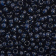Size 11 Seed Beads - Transparent Montana - 25g Bag (B37)