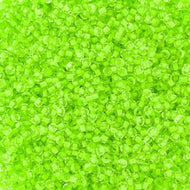 Size 11 Seed Beads - Crystal Neon Green (G11) - 25g Bag