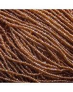 Size 13 Charlotte Beads - Transparent Dark Topaz Luster