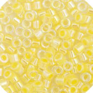 Miyuki Delica 11/0 5.2g vial Pale Yellow Lined-Dyed