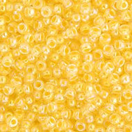 Miyuki Seed Bead 11/0 apx. 22g Pale Yellow Lined- Dyed AB