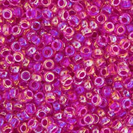 Miyuki Seed Bead 11/0 apx. 22g Crystal Hot Pink Lined AB