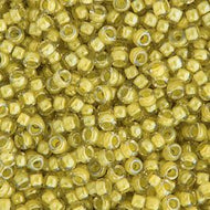 Miyuki Seed Bead 11/0 apx. 22g Crystal Lt. Olivine Lined Luster
