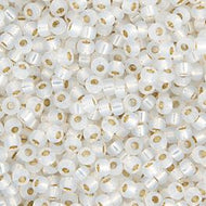 Miyuki Seed Bead 11/0 apx. 22g White Opal Silver Lined