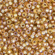 Miyuki Seed Bead 11/0 apx. 22g Gold Silver Lined AB
