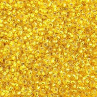 Size 10 Seed Beads - Silverlined Yellow (Y06
