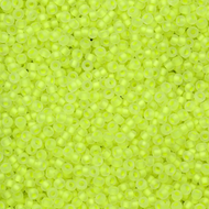 Size 10 Seed Beads - Frosted Neon Yellow (Y12)