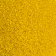 Size 10 Seed Beads - Transparent Matte Yellow (Y21)