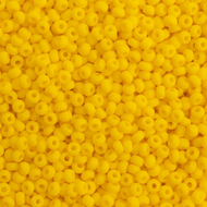 Size 10 Seed Beads - Opaque Matte Dark Yellow (Y17)
