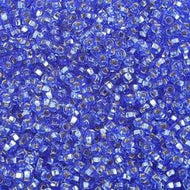 Size 10 Seed Beads - Silverlined Dyed Medium Blue  (B31)