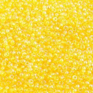 Size 10 Seed Beads - Transparent Iris Yellow (Y09)