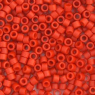 Miyuki Delica 11/0 5.2g Vial Orange Cinnabar Opaque Matte-Dyed