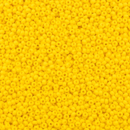 Size 10 Seed Beads - Opaque Matte Yellow (Y16)