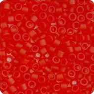 Miyuki Delica 11/0 5.2g Vial Red Orange Transparent Matte