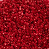 Miyuki Delica 11/0 5.2g Vial Bright Red Dyed Matte