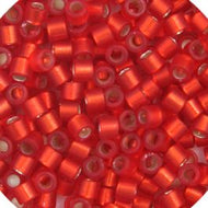 Miyuki Delica 11/0 5.2g Vial Red Orange Semi-Matte Dyed