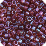 Miyuki Delica 11/0 5.2g Vial Raspberry AB Gold Luster